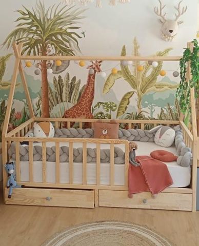 Tribal Kızılderili Masif Karyola 80x180 - Çekmeceli - Kurulum istemiyorum