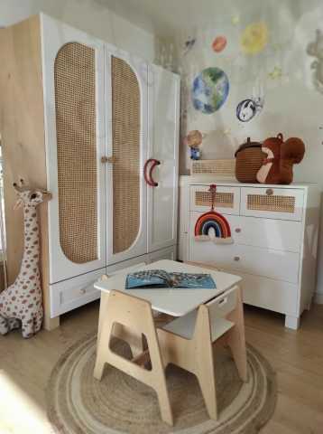 Souffle Tria Masif Ahşap Gardırop