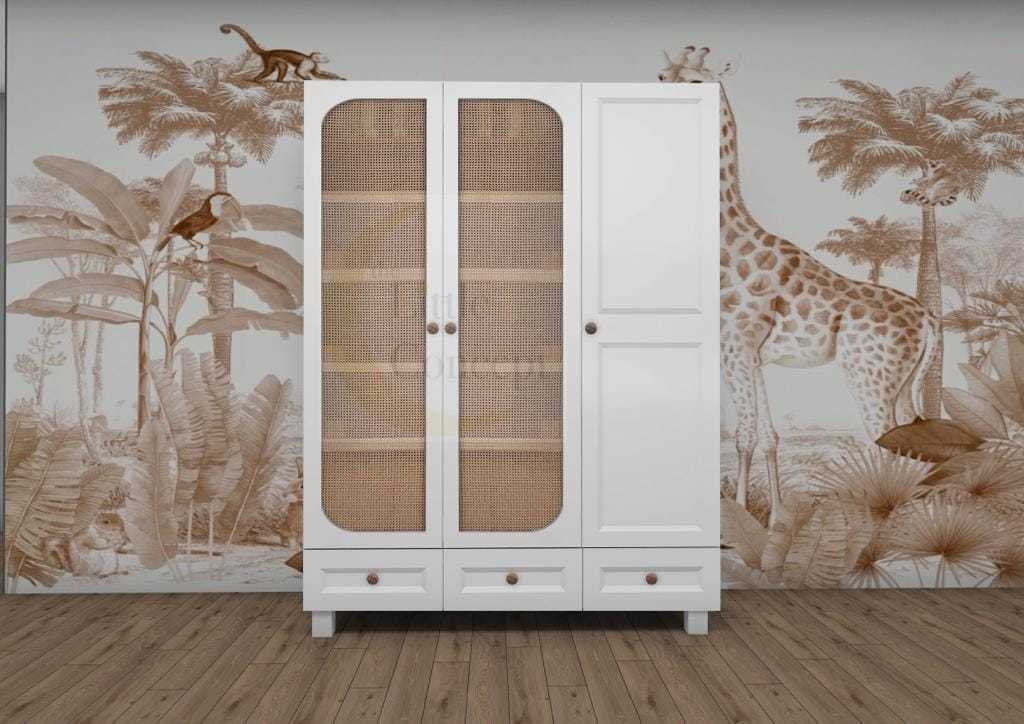 Souffle Tria Masif Ahşap Gardırop