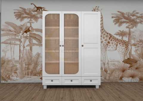 Souffle Tria Masif Ahşap Gardırop