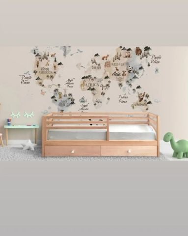 Odin  Masif Karyola Çekmecesiz - 100x200 - Kurulum istemiyorum